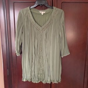 Cracker Barrel (Krazy Kat) olive tunic size S